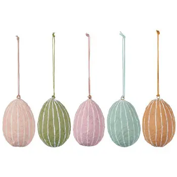 Подвесное украшение Egg with white stripes, в асс