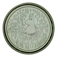 Тарелка стеклянная Moomin Мистический лес pine green 15 см