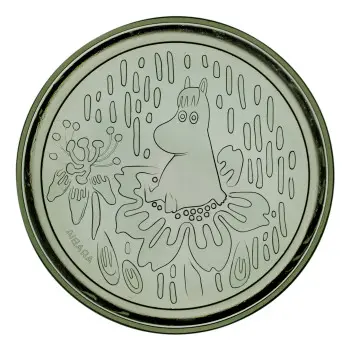 Тарелка стеклянная Moomin Мистический лес pine green 15 см