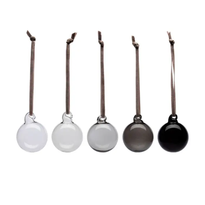 Iittala Набор стеклянных шаров Grey 4 см, 5 шт