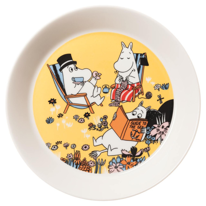 Тарелка Moomin Семейное времяпрепровождение 80 yellow, 19 см
