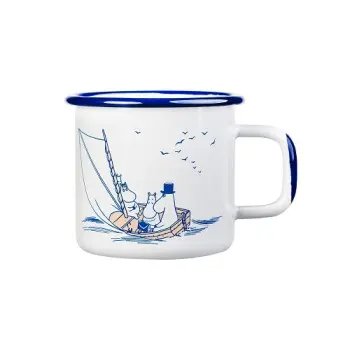 Кружка эмалированная Moomin Моряки White, 370 мл (ТОВАР ИЗ АУТЛЕТА)