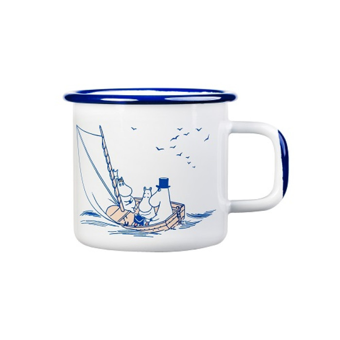 Кружка эмалированная Moomin Моряки White, 370 мл (ТОВАР ИЗ АУТЛЕТА)