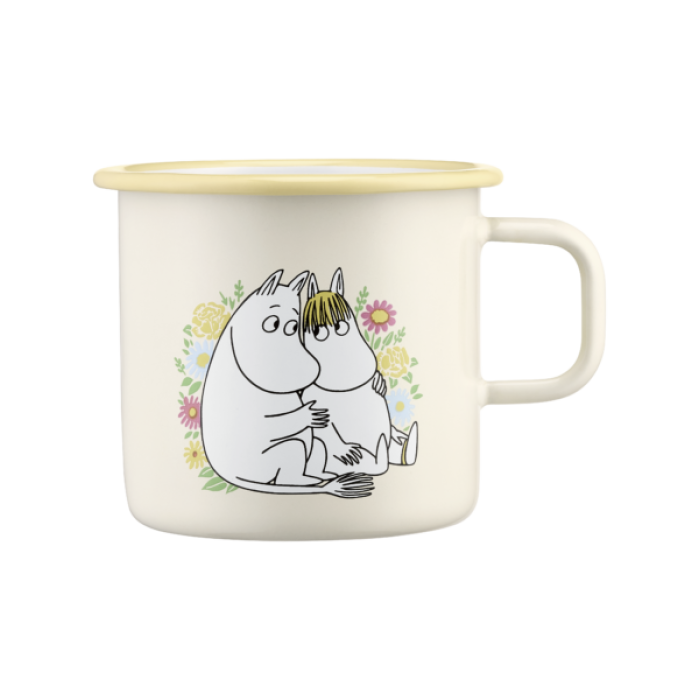 Кружка эмалированная Moomin Цветы Yellow, 550 мл