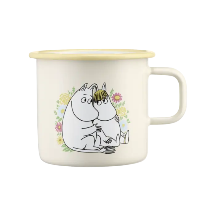 Кружка эмалированная Moomin Цветы Yellow, 550 мл