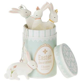Набор подвесных укаршений Easter Кролик 5 шт.