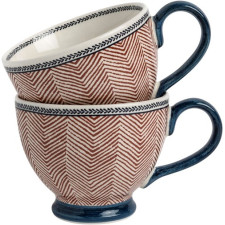 Набор кружек Laura Ashley Edwin Blue Terra 430 мл, 2 шт