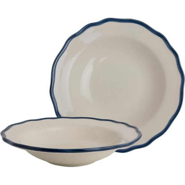 Набор глубоких тарелок Laura Ashley Solid Blue 22,5 см, 2 шт