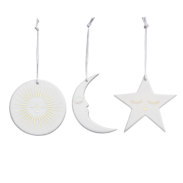 Набор подвесных украшений Sun, Moon and Star, 3 шт