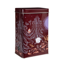 Банка для кофе Moomin Первобытный лес red, прямоугольная.