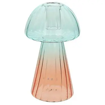 Подсвечник Gl Design Mushroom Arancio/Blu 15 см