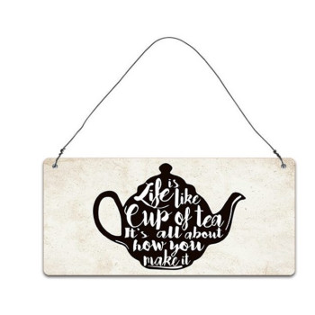 Металлическая табличка Life is like 7x15 см