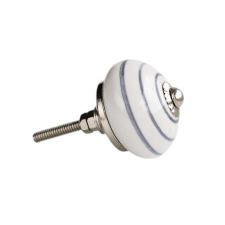 Ручка мебельная White with grey stripes 4 см