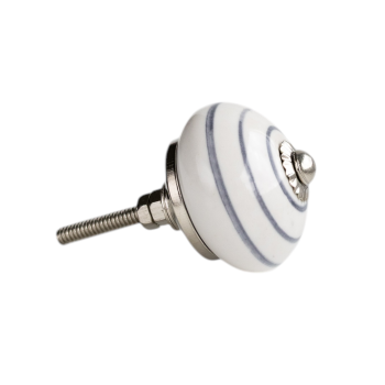 Ручка мебельная White with grey stripes 4 см