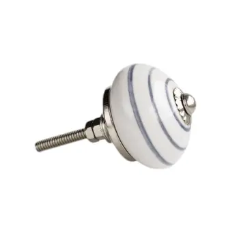 Ручка мебельная White with grey stripes 4 см