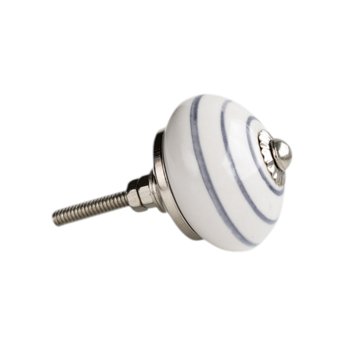 Ручка мебельная White with grey stripes 4 см