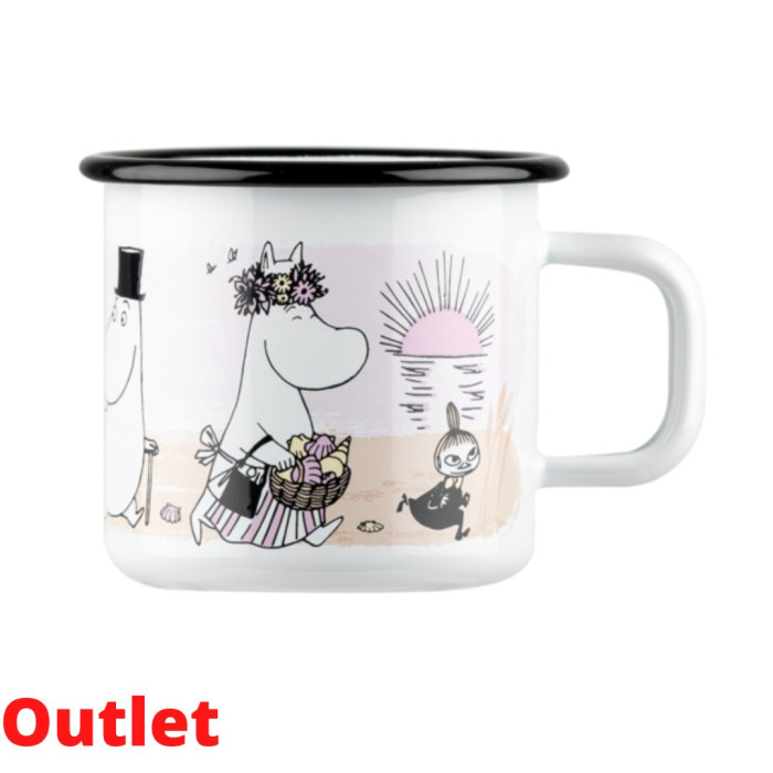 Moomin Кружка эмалированная Пляж, 370 мл (ТОВАР ИЗ АУТЛЕТА)