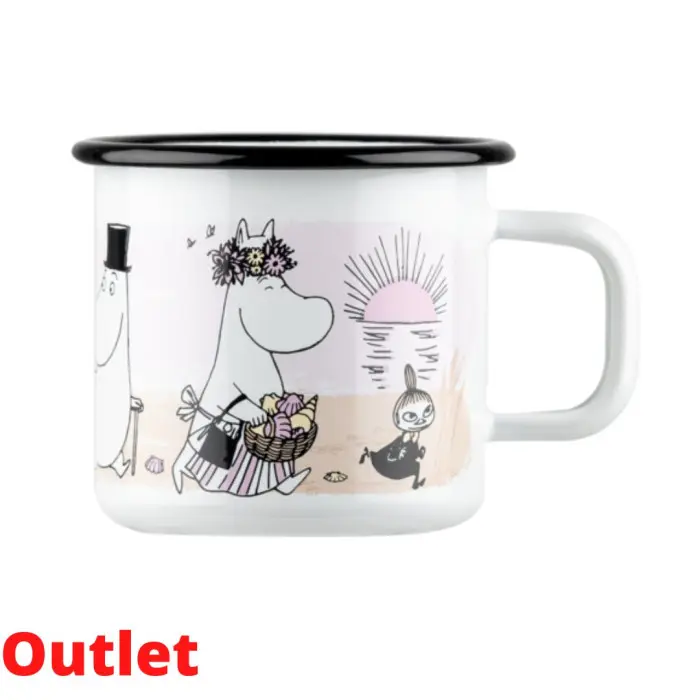 Moomin Кружка эмалированная Пляж, 370 мл (ТОВАР ИЗ АУТЛЕТА)