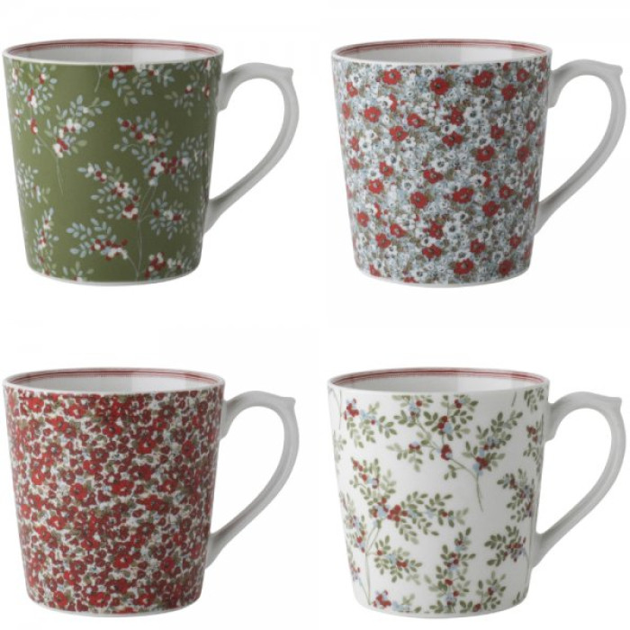 Набор кружек LAURA ASHLEY Nordic 320 мл, 4 шт