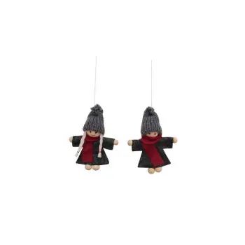 Подвесное украшение Girl and Boy grey 8 см в ассортименте