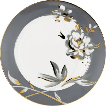 Тарелка Aslaug dark grey 20,5 см