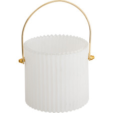 Подсвечник white small gold handle