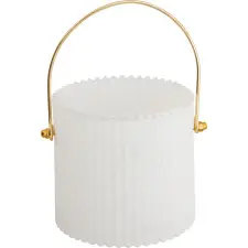 Подсвечник white small gold handle