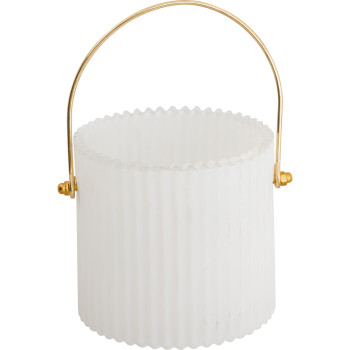 Подсвечник white small gold handle