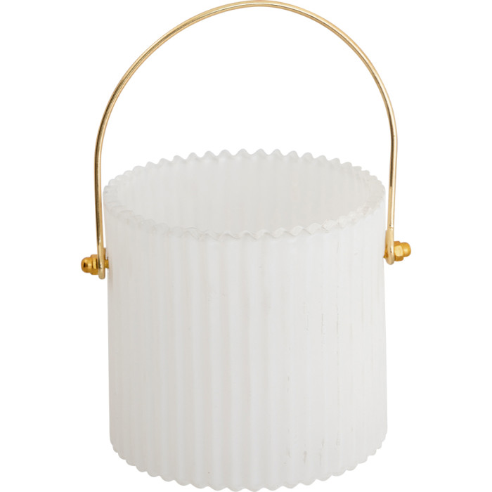 Подсвечник white small gold handle