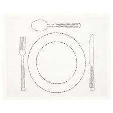 Салфетка сервировочная Dining white w emb 35х45 см