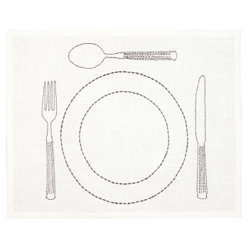 Салфетка сервировочная Dining white w emb 35х45 см
