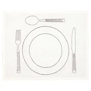 Салфетка сервировочная Dining white w emb 35х45 см