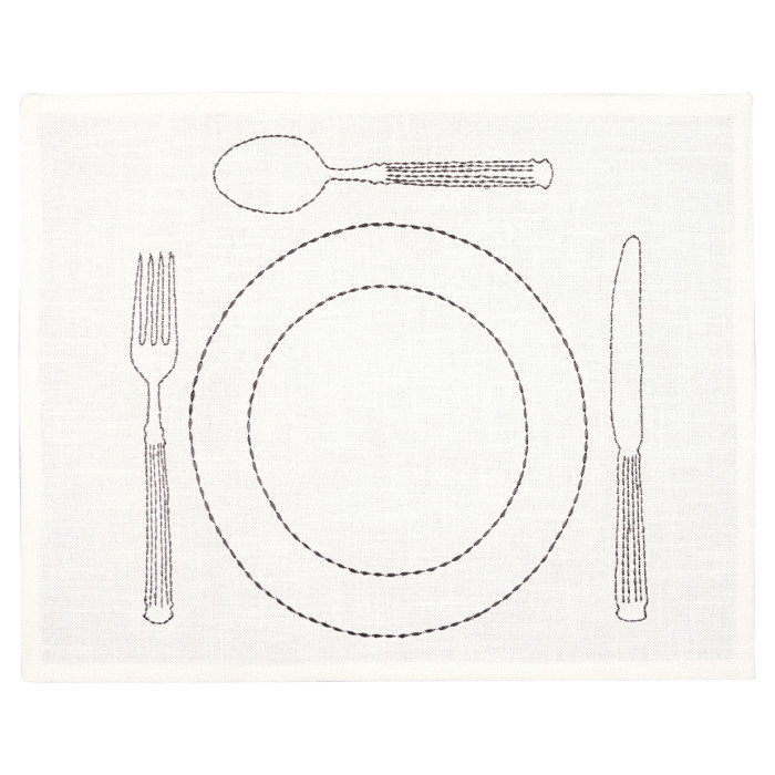Салфетка сервировочная Dining white w emb 35х45 см