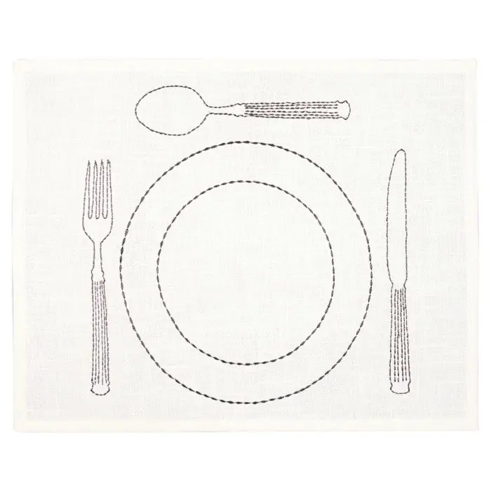 Салфетка сервировочная Dining white w emb 35х45 см