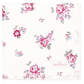 Салфетка with lace Elba white 40х40 см
