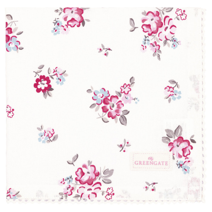 Салфетка with lace Elba white 40х40 см