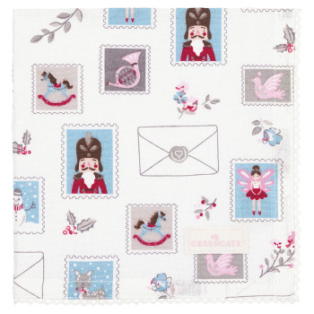 Салфетка with lace Xmas letter white 40х40 см