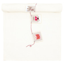 Столовая дорожка Xmas letter white w emb 45х140 см