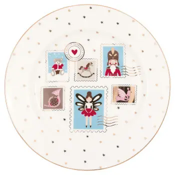 Тарелка Xmas letter white 20,5 см