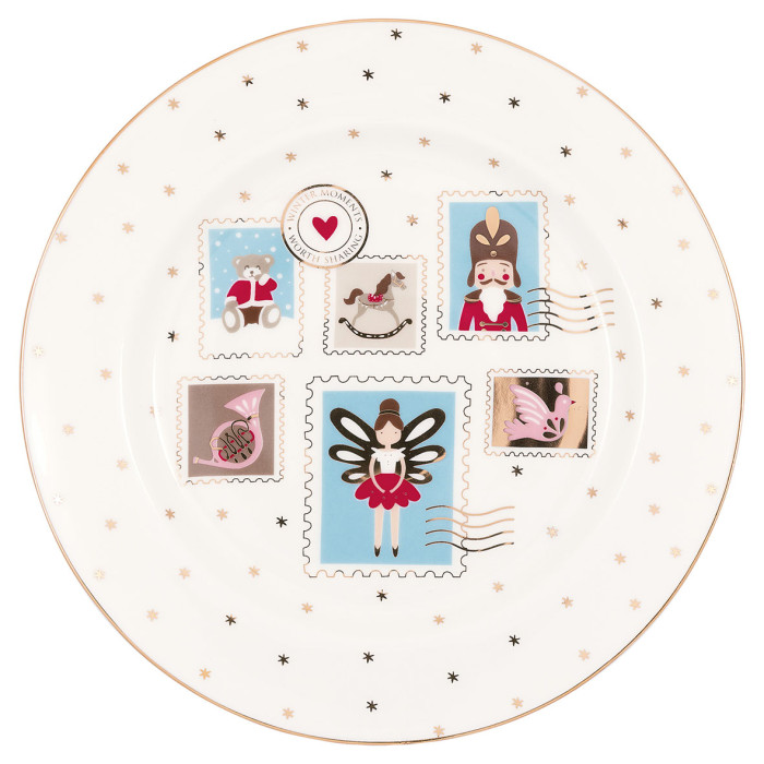 Тарелка Xmas letter white 20,5 см