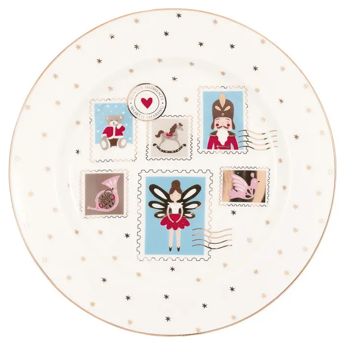 Тарелка Xmas letter white 20,5 см
