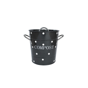 Контейнер для компоста Black with black dots 21x19 см