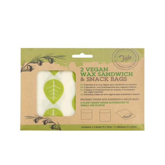 Набор восковых пакетов для сендвичей Vegan 2 шт (17х17 см, 17х21 см.)