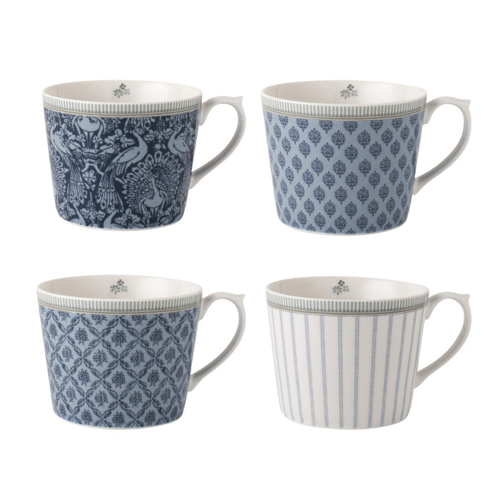 Набор кружек Laura Ashley Blue Tea Collectables  300 мл 4 шт