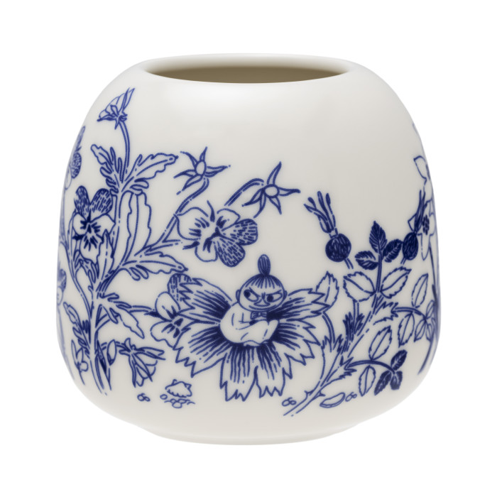 Ваза Moomin Весна white/blue 10 см