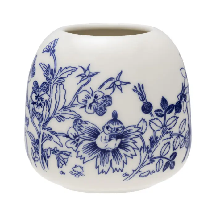 Ваза Moomin Весна white/blue 10 см