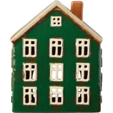 Подсвечник House tealight Nyhavn green yellow door on side