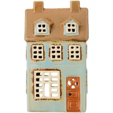 Подсвечник House tealight Nyhavn 2 dormer windows light blue facade