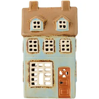 Подсвечник House tealight Nyhavn 2 dormer windows light blue facade