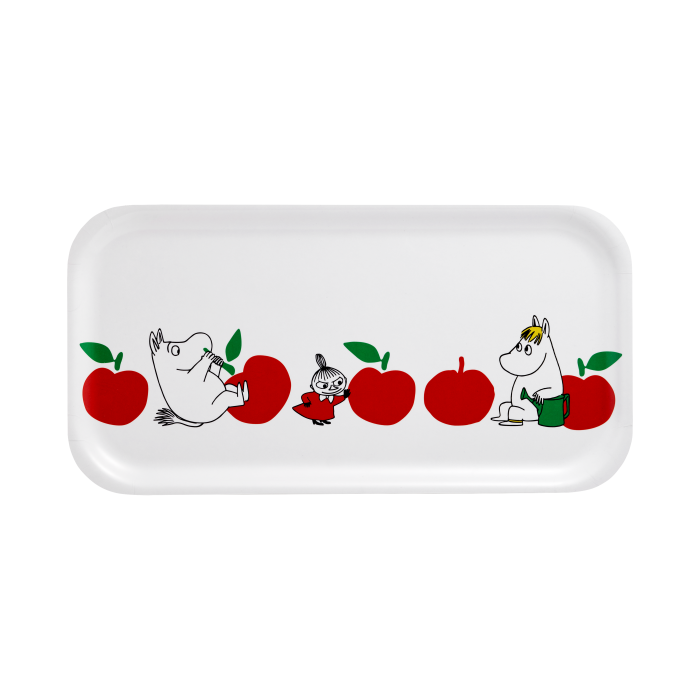 Поднос Moomin Вкусные яблоки red  43х22 см